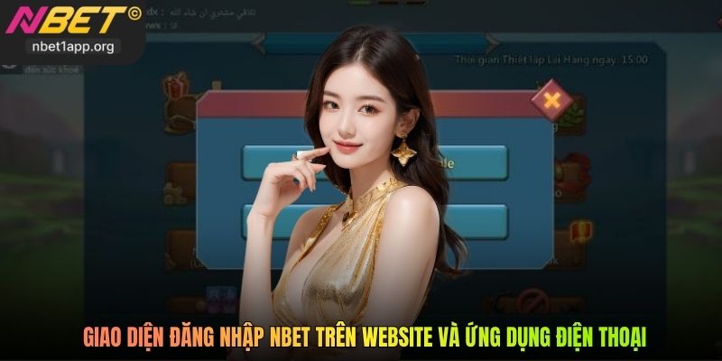 Giao diện đăng nhập Nbet trên website và ứng dụng điện thoại